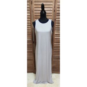Lauren Ralph Lauren Womens Size Large Blue Striped Sleeveless Maxi Summer Dress